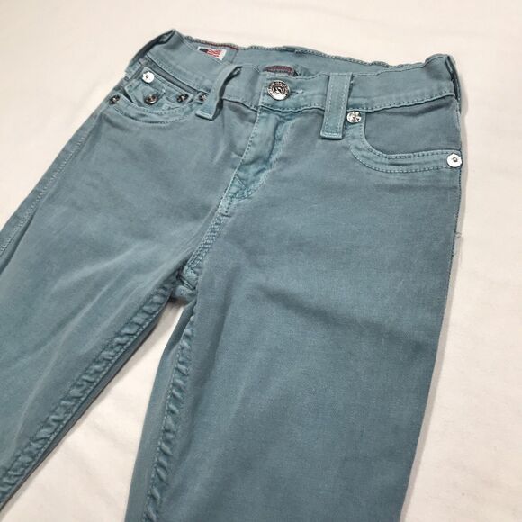 TRUE RELIGION Serena Jeans Women 26x29 Turquoise Green Skinny Stretch Denim USA - Picture 5 of 16